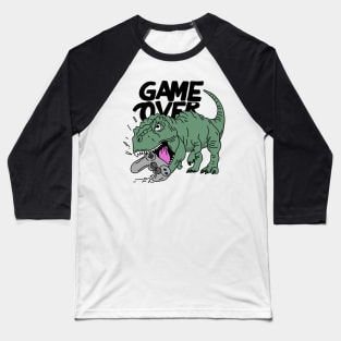 dinosaur biting a video game controller Baseball T-Shirt